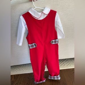 Beaufort Bonnet company, red corduroy boys longall